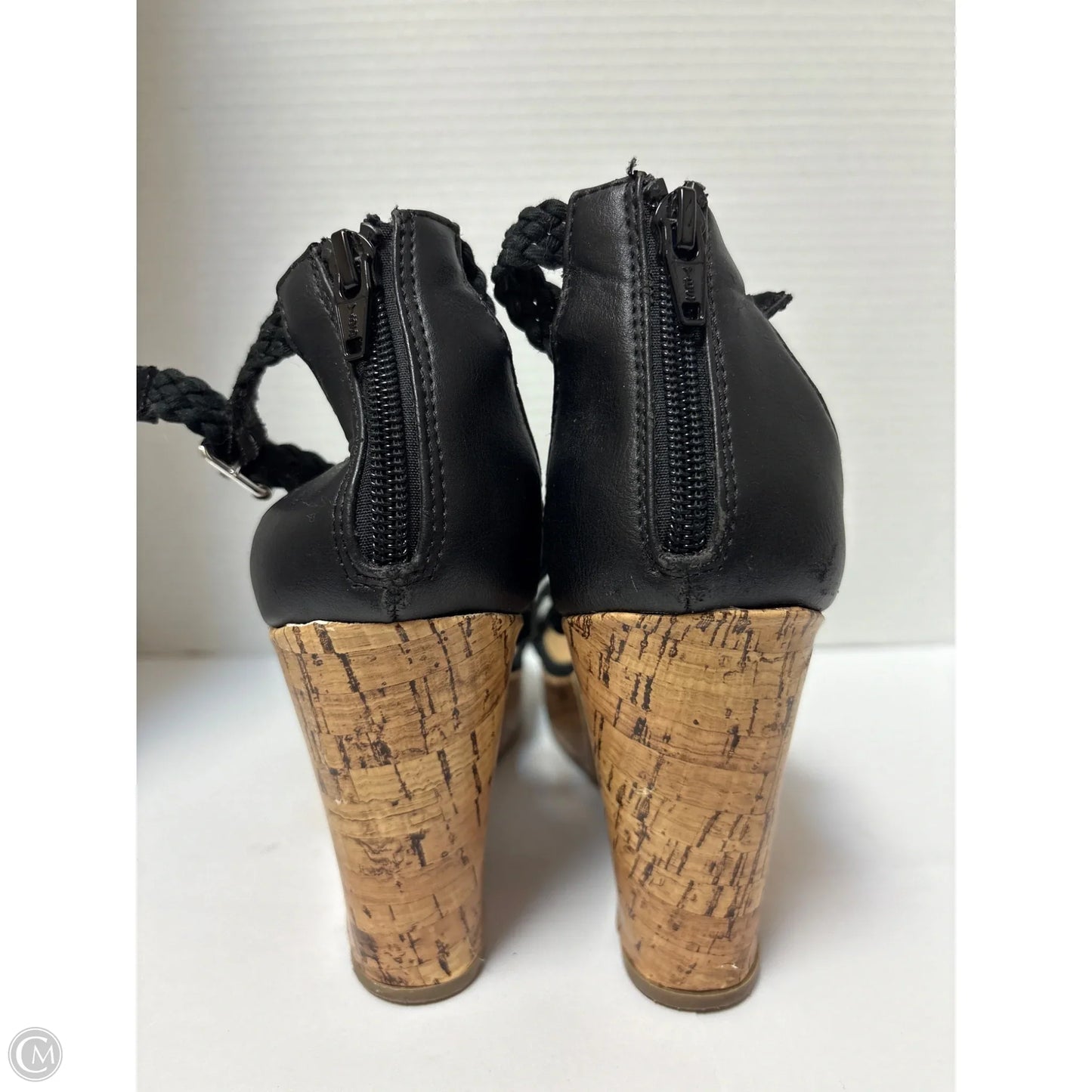 Sandals Heels Block By Mossimo In Black, Size: 8.5