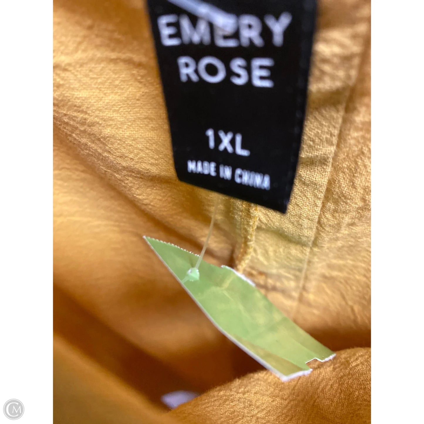 Top Sleeveless By Clothes Mentor In Yellow, Size: 1x