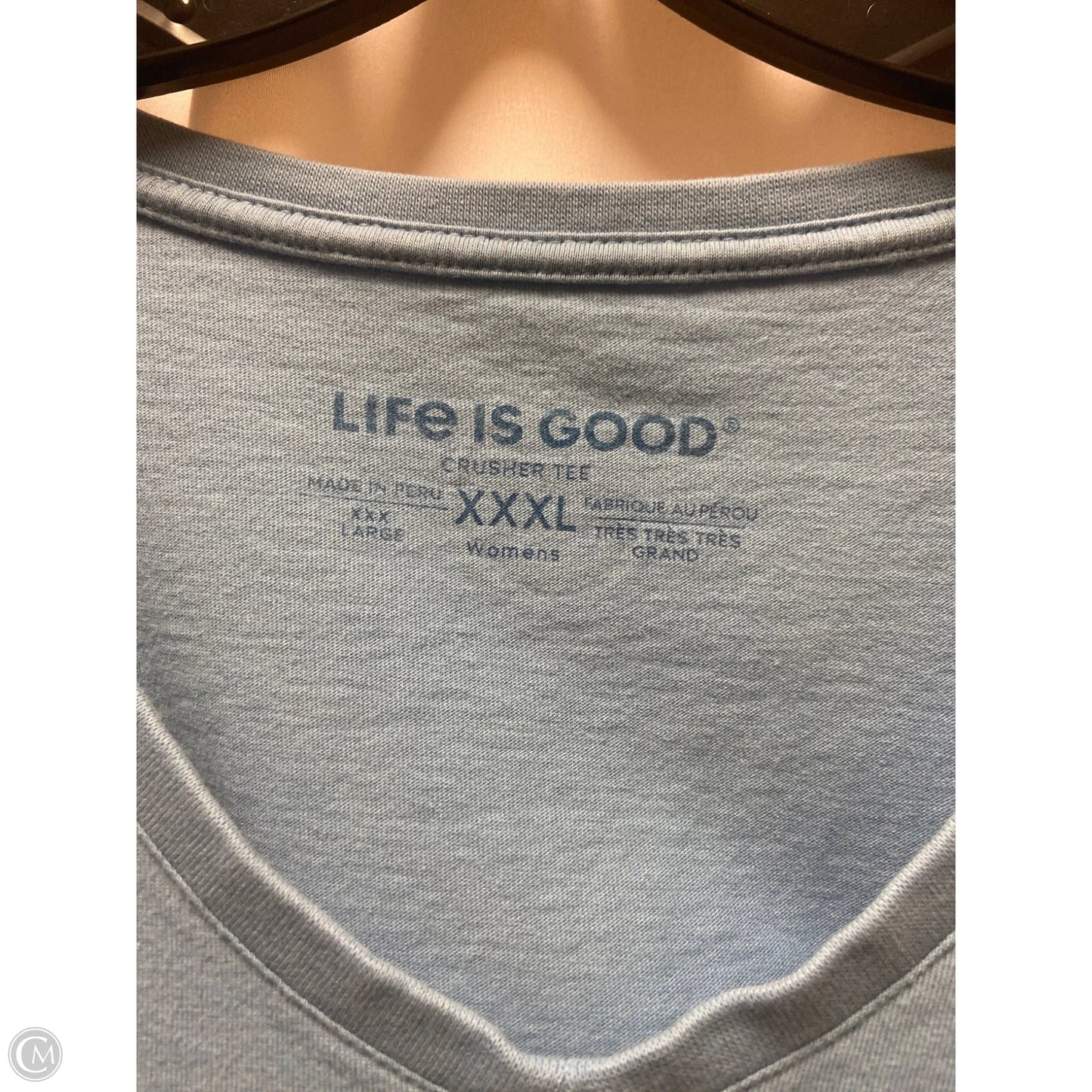 Top Short Sleeve By Life Is Good In Blue, Size: Xxl