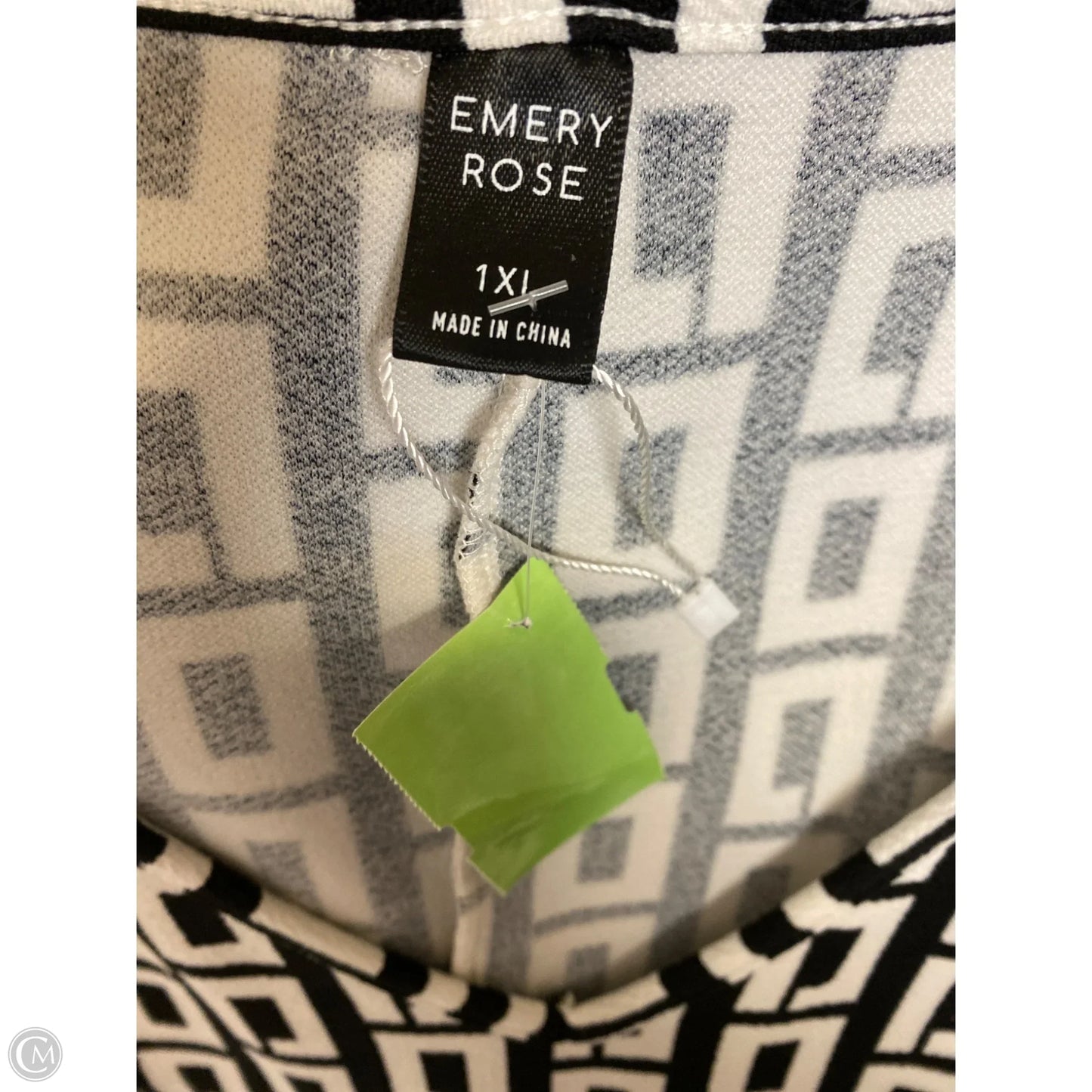 Dress Casual Midi By Clothes Mentor In Black & White, Size: 1x