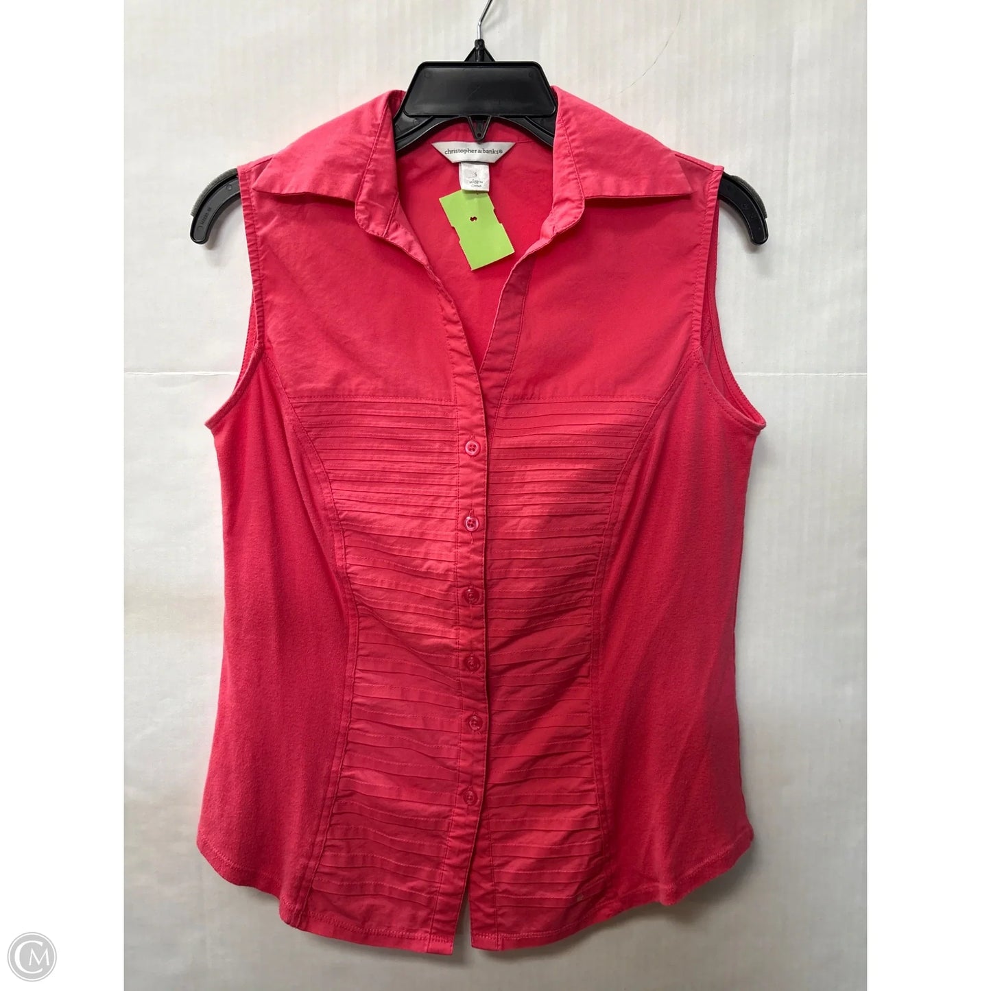 Top Sleeveless By Christopher And Banks In Pink, Size: S
