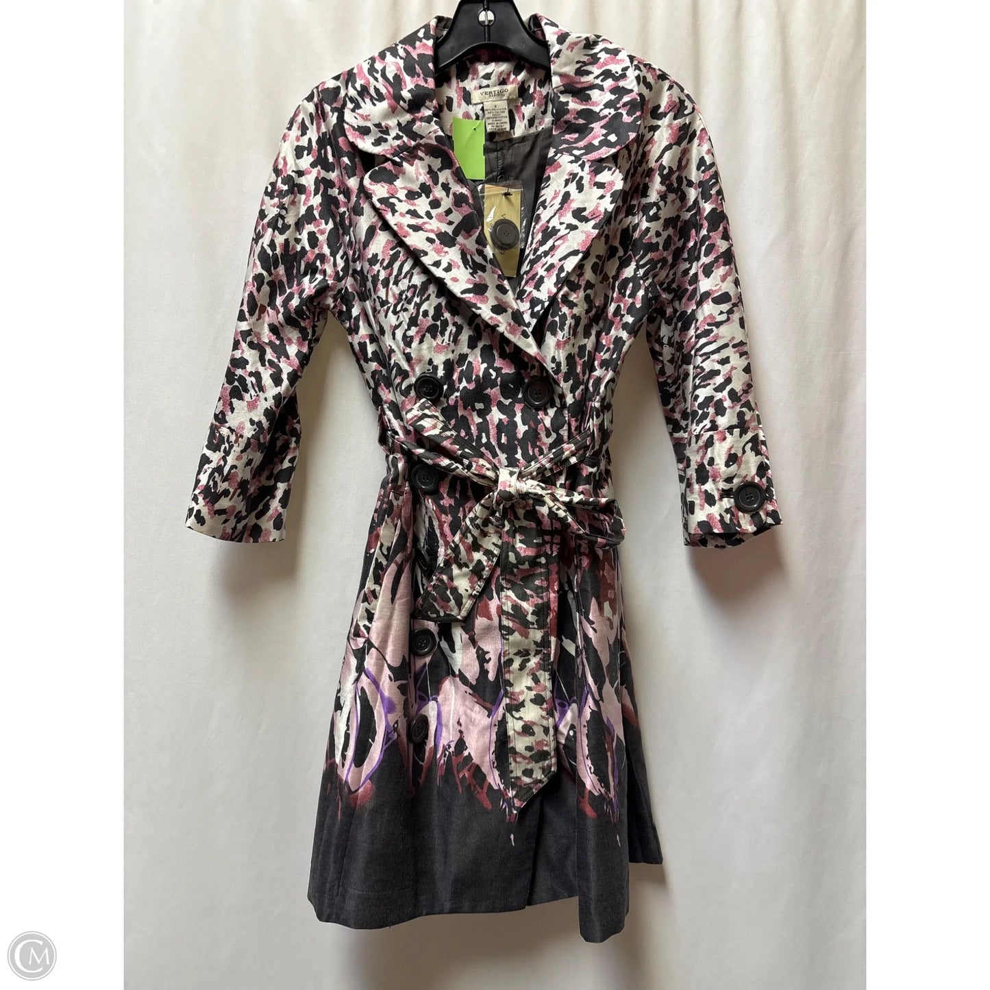 Coat Peacoat By Vertigo In Pink, Size: S