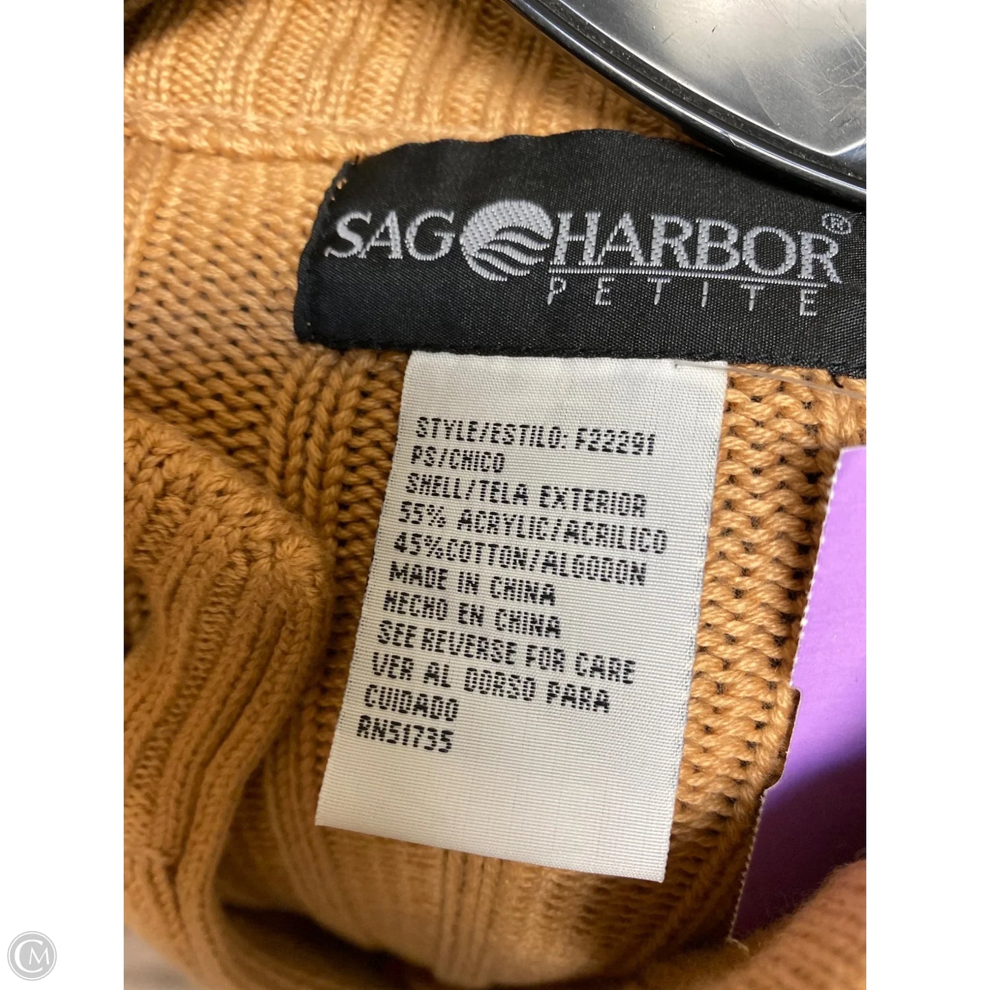 Cardigan By Sag Harbor In Brown, Size: Sp