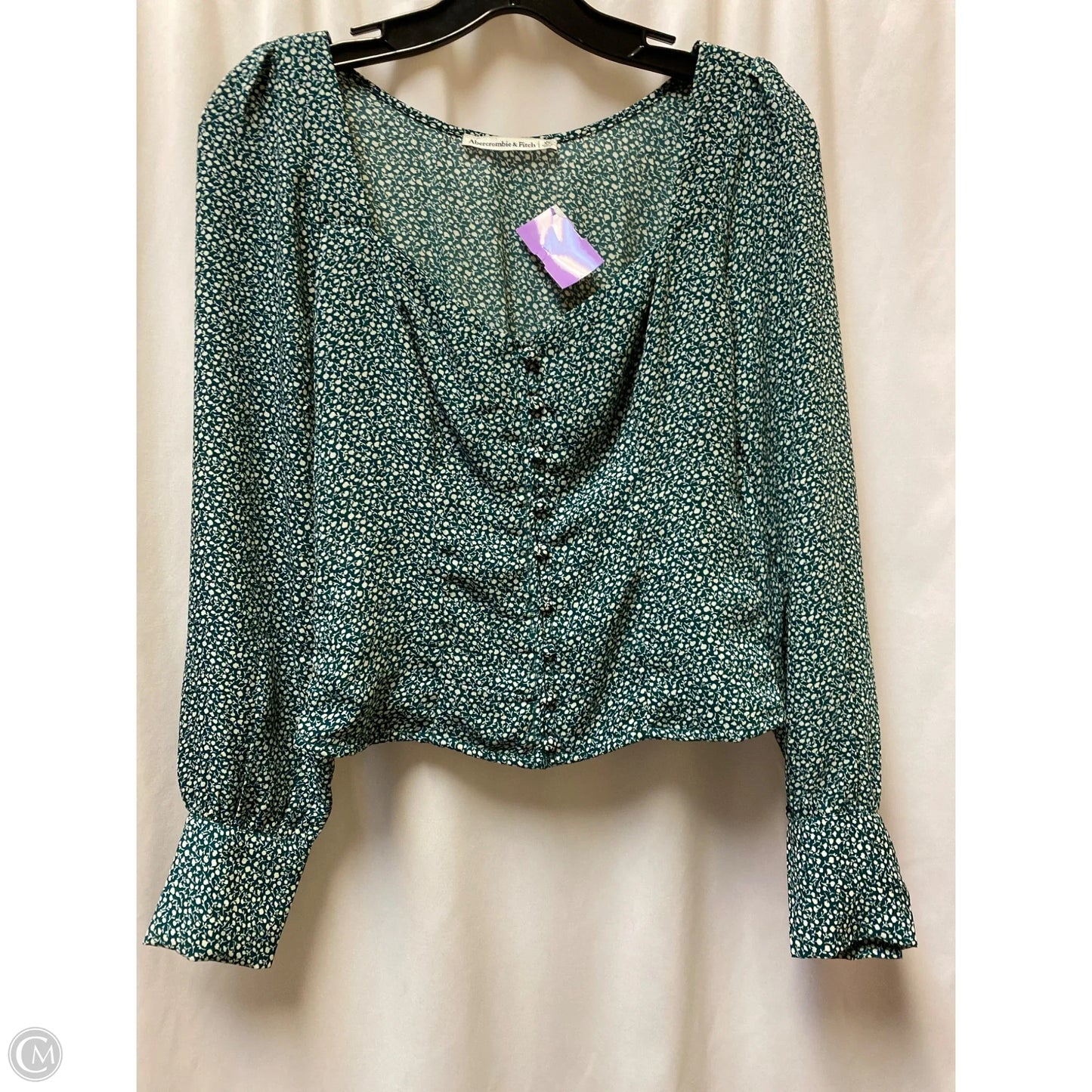 Top Long Sleeve By Abercrombie And Fitch In Green, Size: Xs