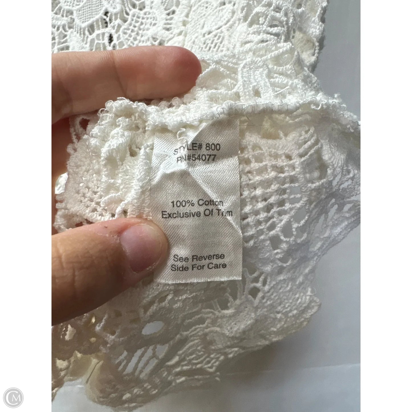 Top Sleeveless By Cabi In White, Size: S