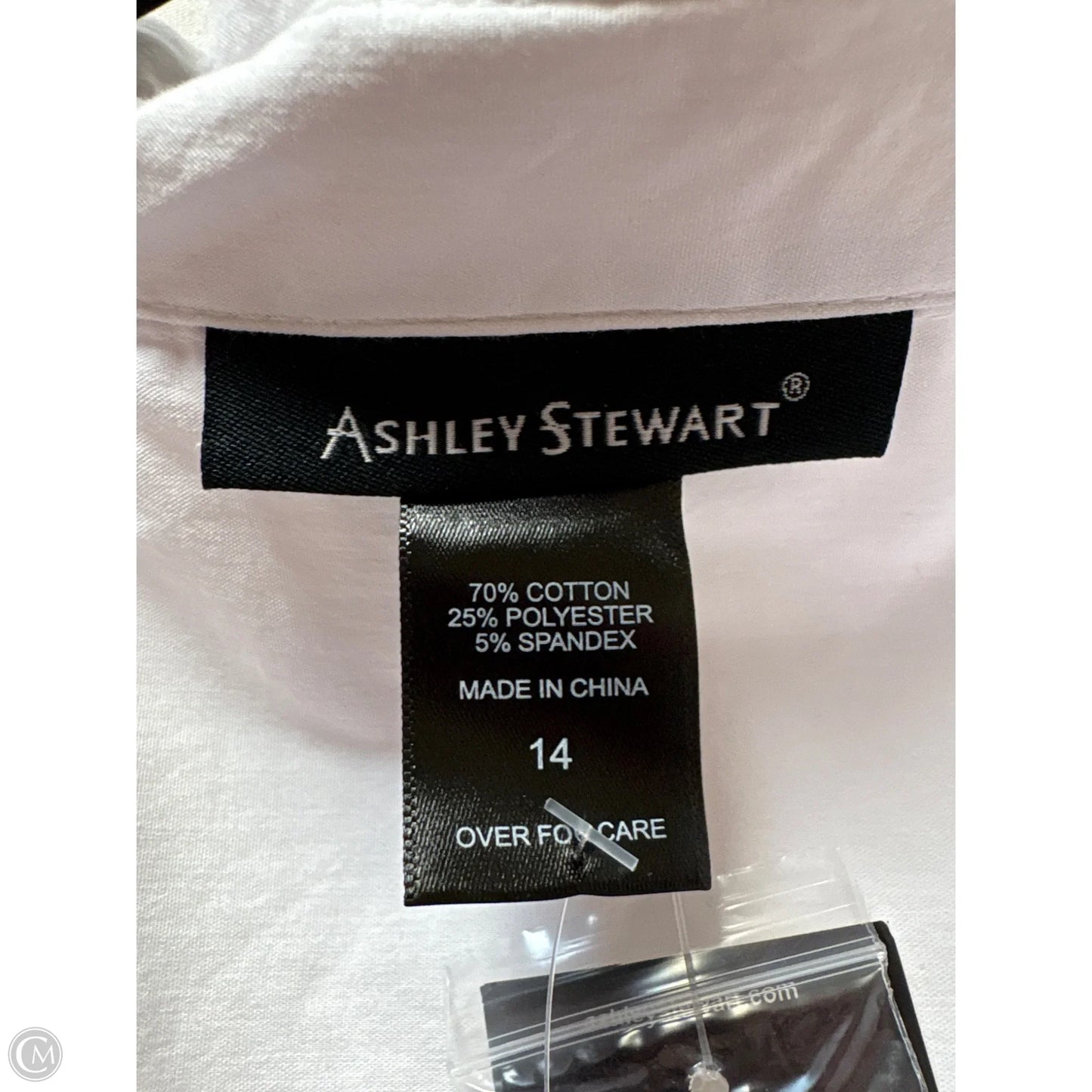 Top Long Sleeve By Ashley Stewart In White, Size: L
