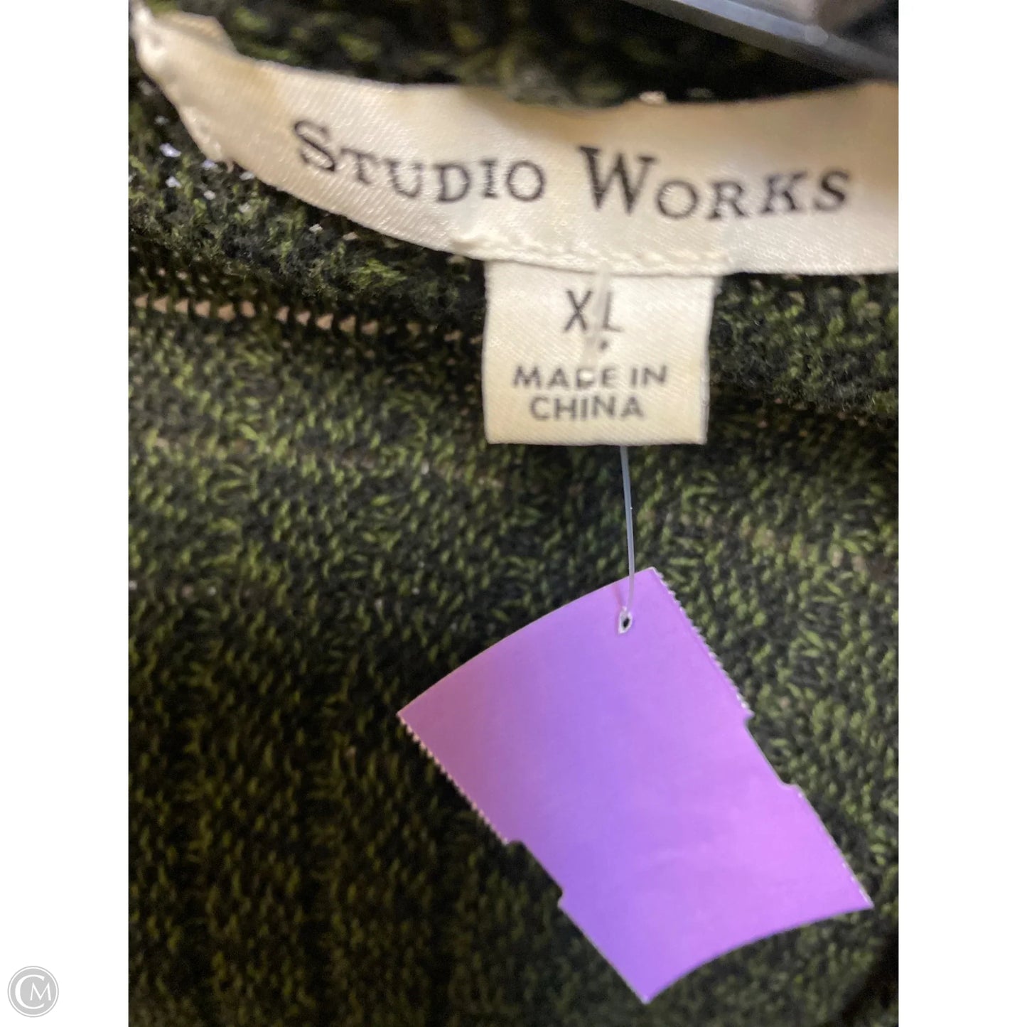 Cardigan By Studio Works In Green, Size: Xl