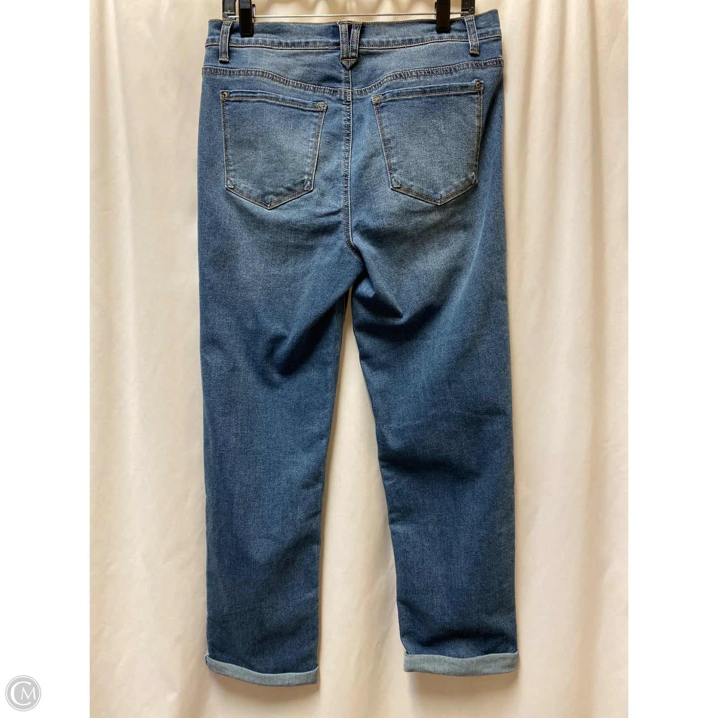Jeans Straight By Curve Appeal In Blue Denim, Size: 8