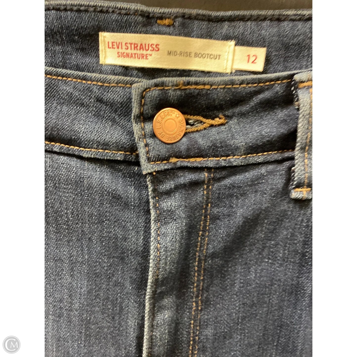 Jeans Boot Cut By Levis In Blue Denim, Size: 12