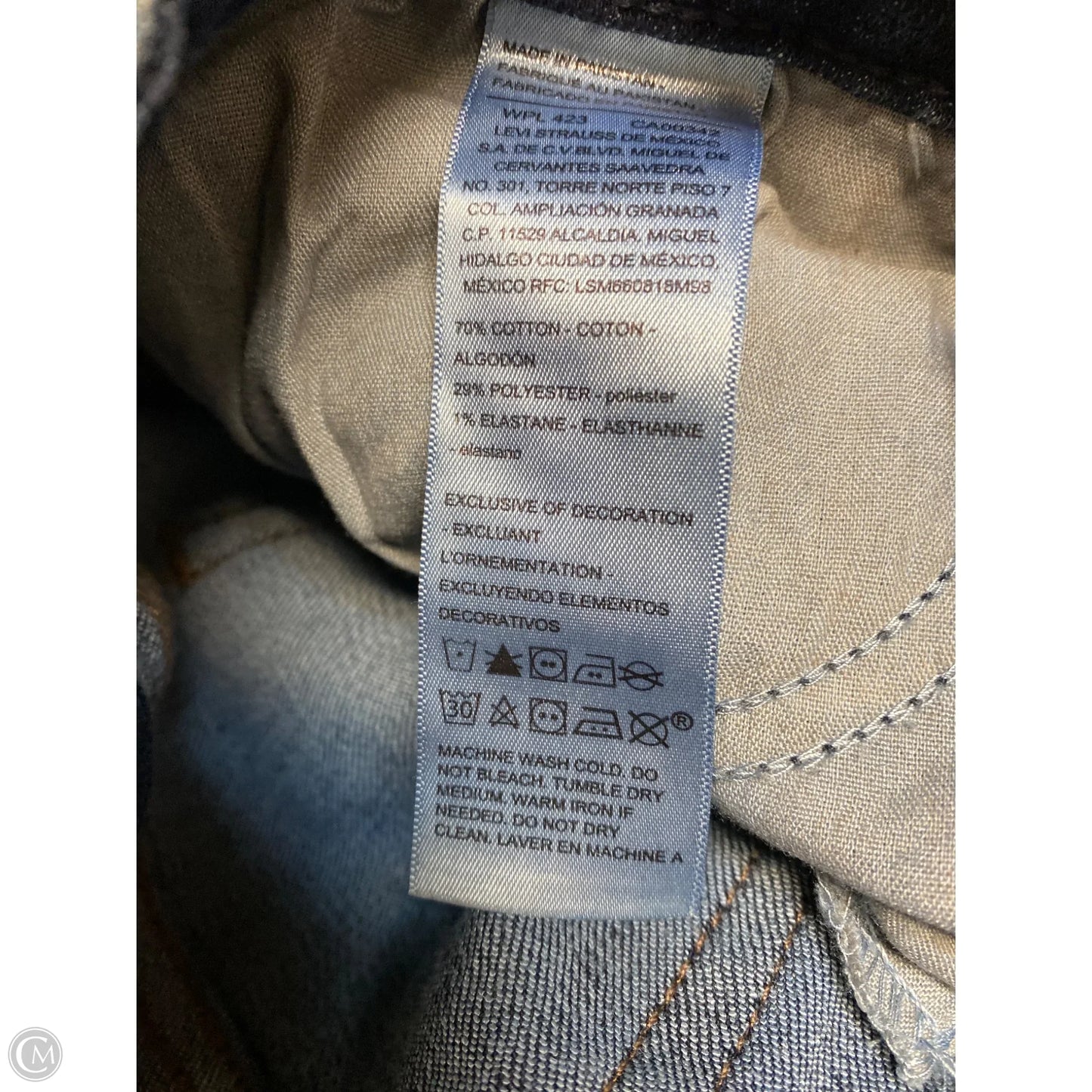 Jeans Boot Cut By Levis In Blue Denim, Size: 12