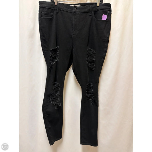 Jeans Skinny By Hollister In Black Denim, Size: 2x