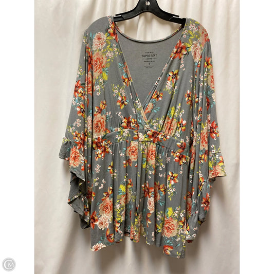 Top Long Sleeve By Torrid In Grey, Size: 3x