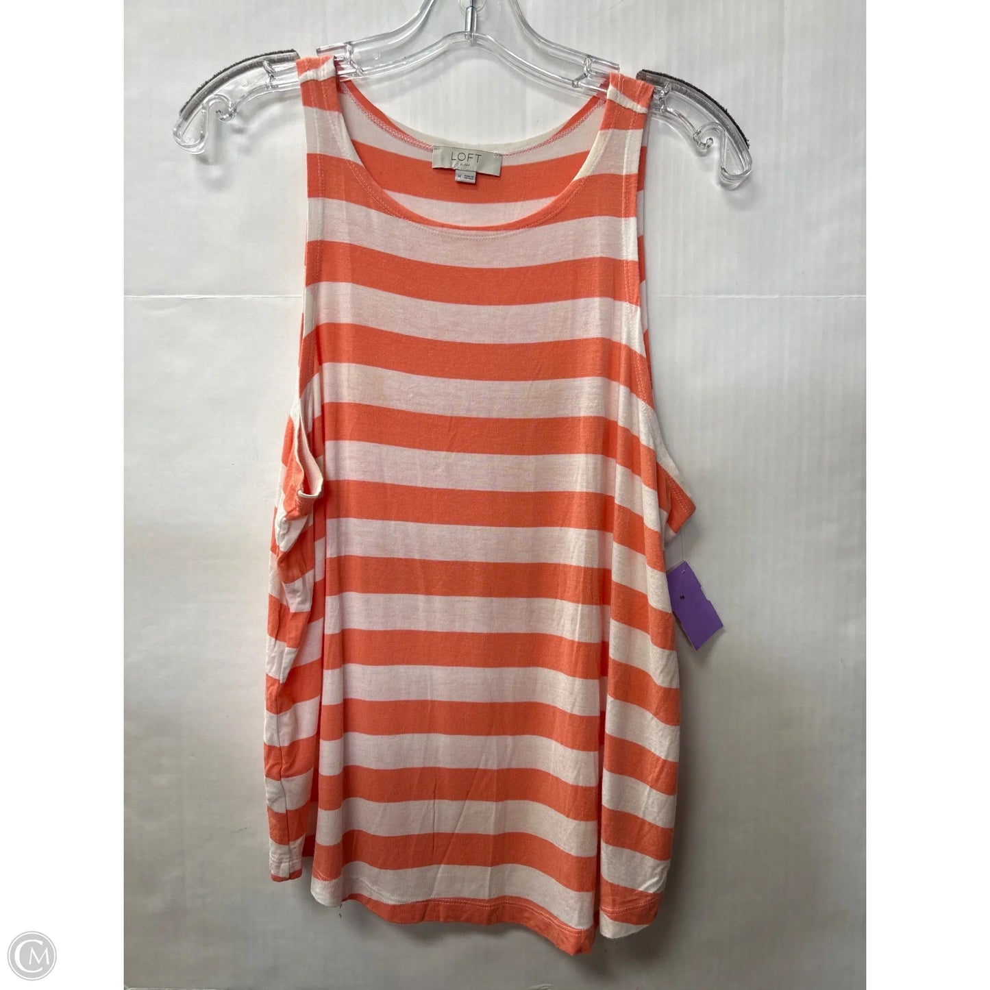 Top Sleeveless By Loft In Orange, Size: M