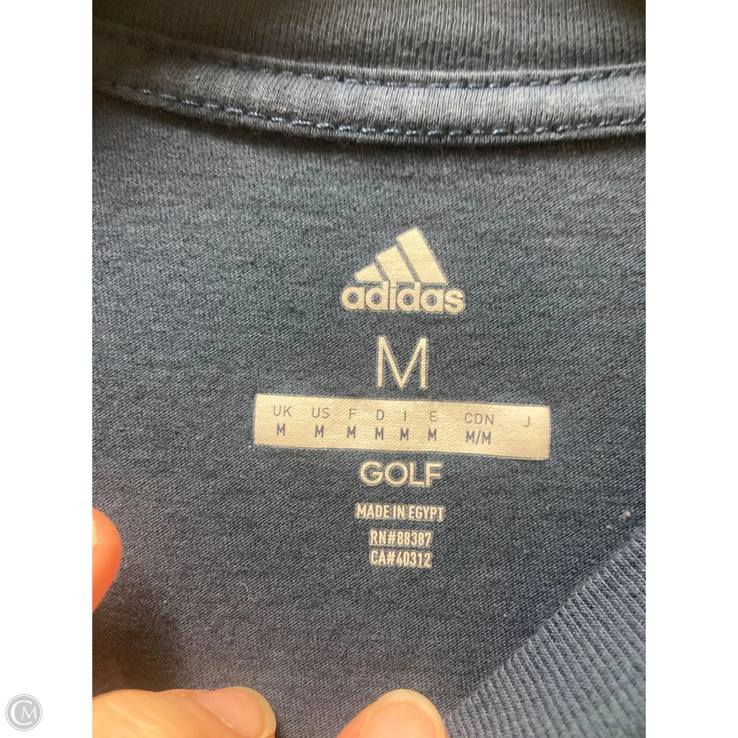 Top Short Sleeve By Adidas In Blue, Size: M