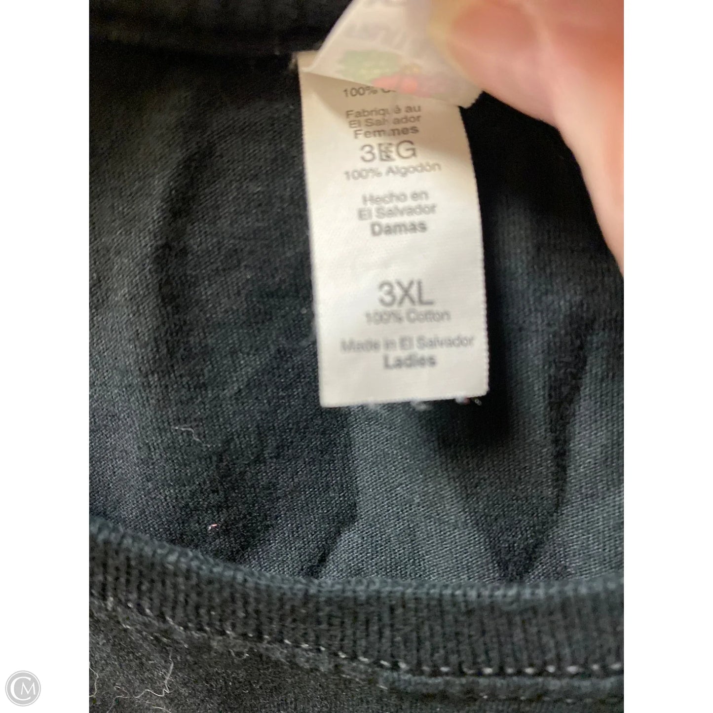 Top Short Sleeve By Fruit Of The Loom In Black, Size: 3x