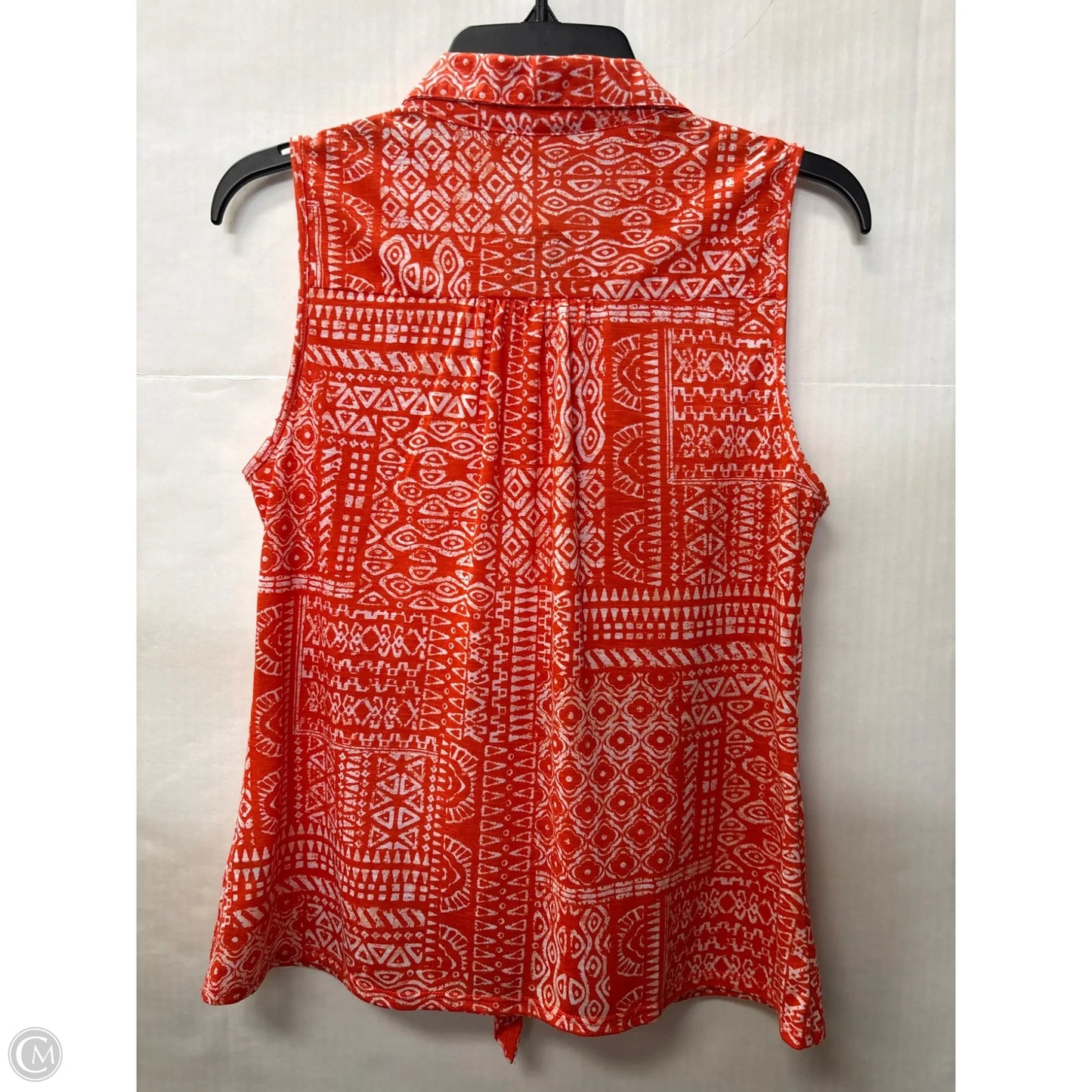 Top Sleeveless By Cato In Orange, Size: M