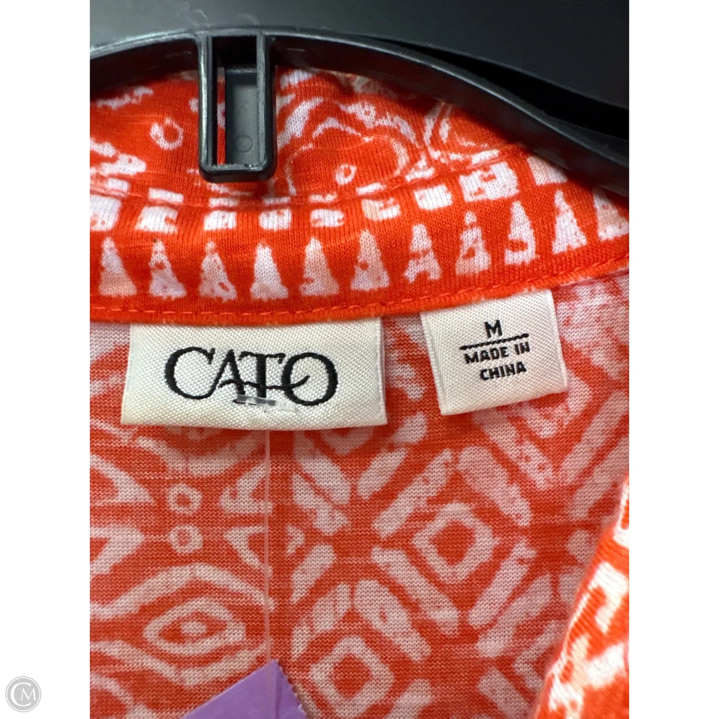 Top Sleeveless By Cato In Orange, Size: M