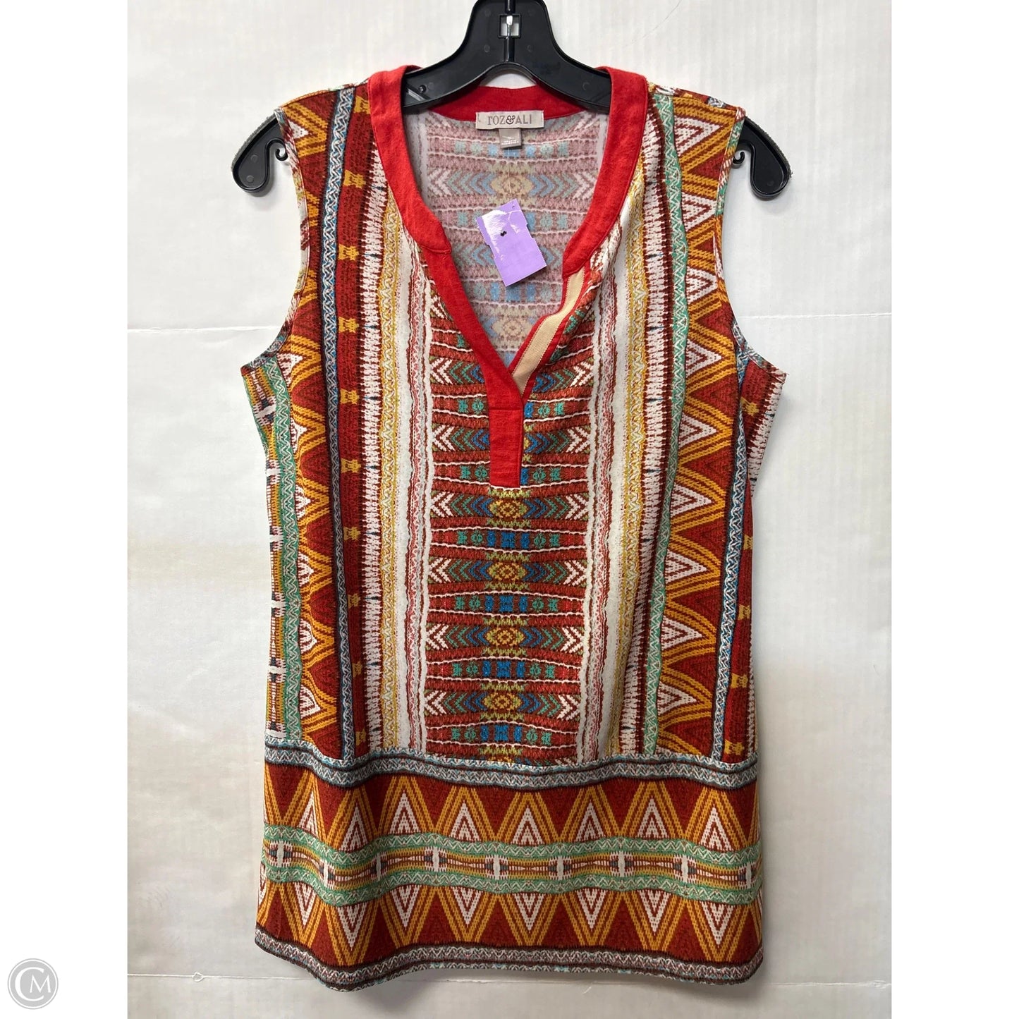 Top Sleeveless By Roz And Ali In Orange, Size: S