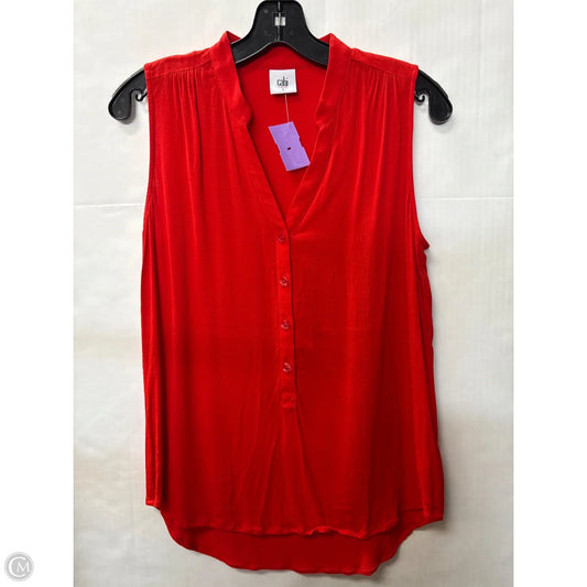 Top Sleeveless By Cabi In Red, Size: S