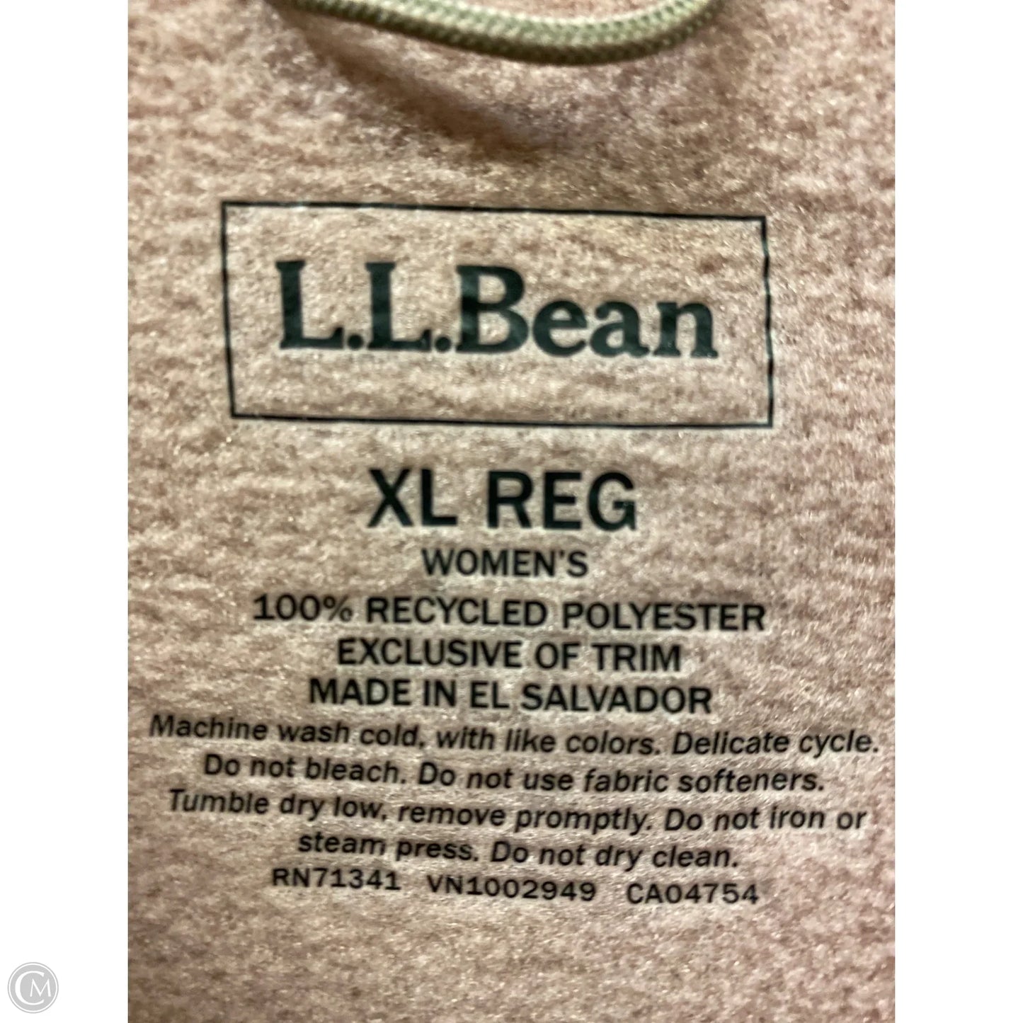 Jacket Fleece By L.l. Bean In Pink, Size: Xl