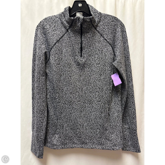 Athletic Sweatshirt Crewneck By Avia In Black & White, Size: M