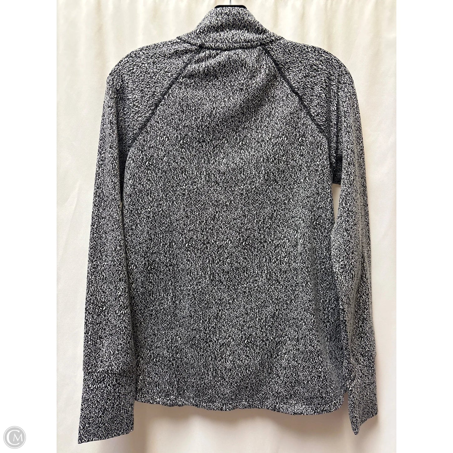 Athletic Sweatshirt Crewneck By Avia In Black & White, Size: M