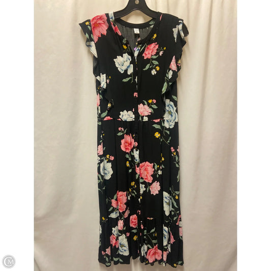 Dress Casual Maxi By Old Navy In Black, Size: L
