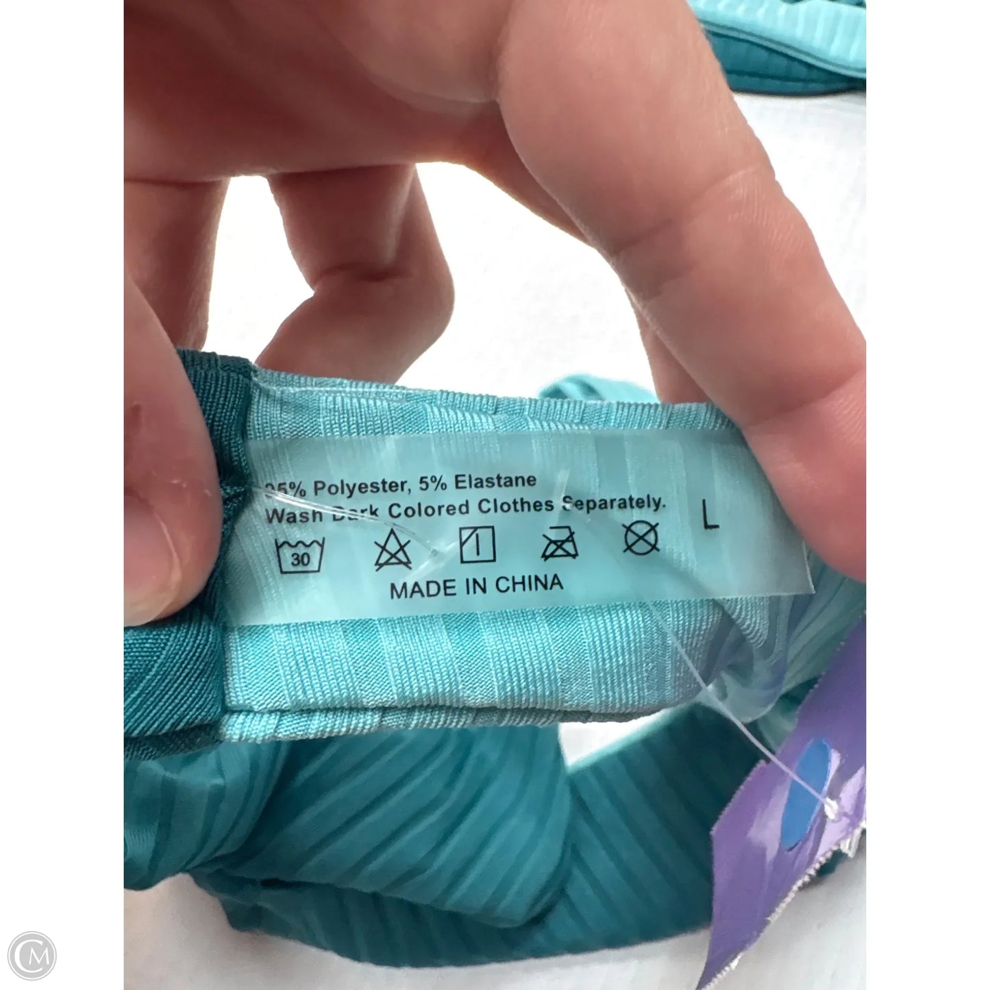 Swimsuit 2pc By Clothes Mentor In Aqua, Size: L