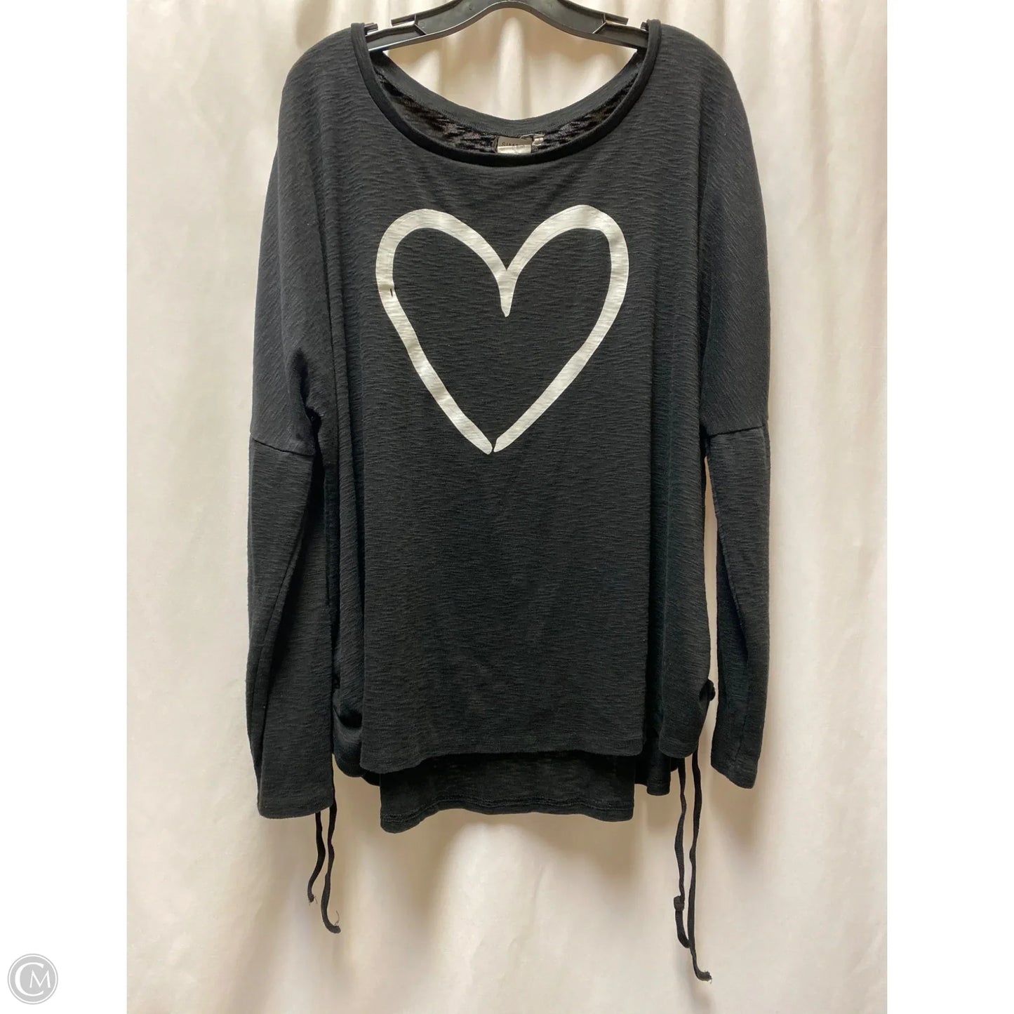 Top Long Sleeve By Suzanne Betro In Black, Size: 3x