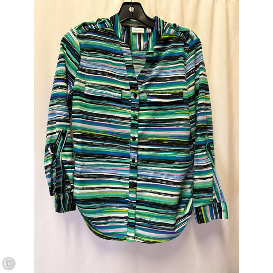 Top Long Sleeve By Kim Rogers In Green, Size: Sp