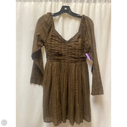 Dress Casual Midi By American Eagle In Brown, Size: M