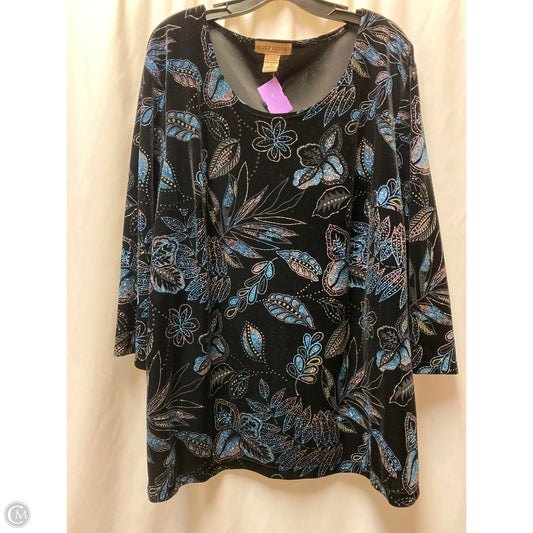 Top Long Sleeve By Notations In Black, Size: 3x