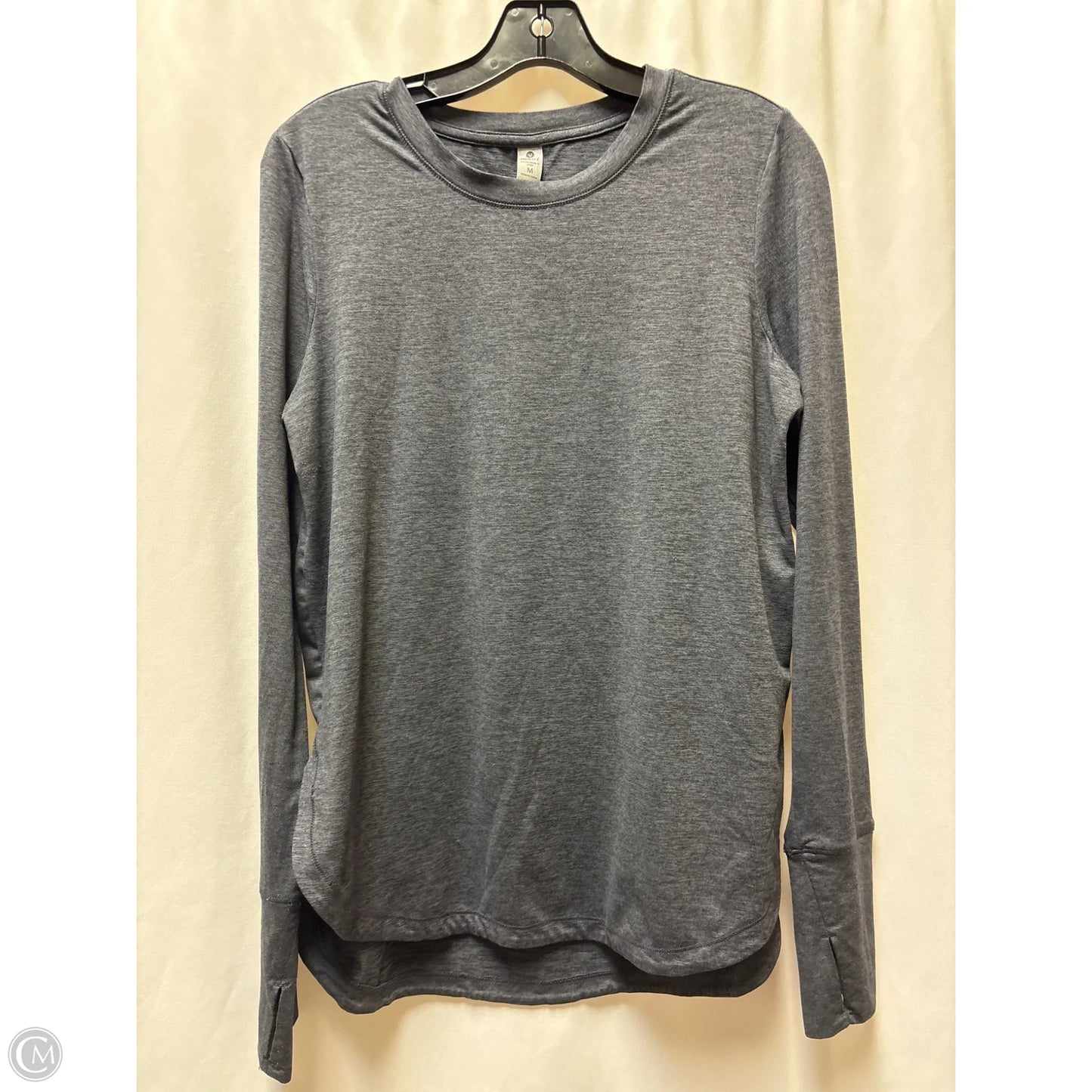 Athletic Top Long Sleeve Crewneck By Velocity In Black, Size: M