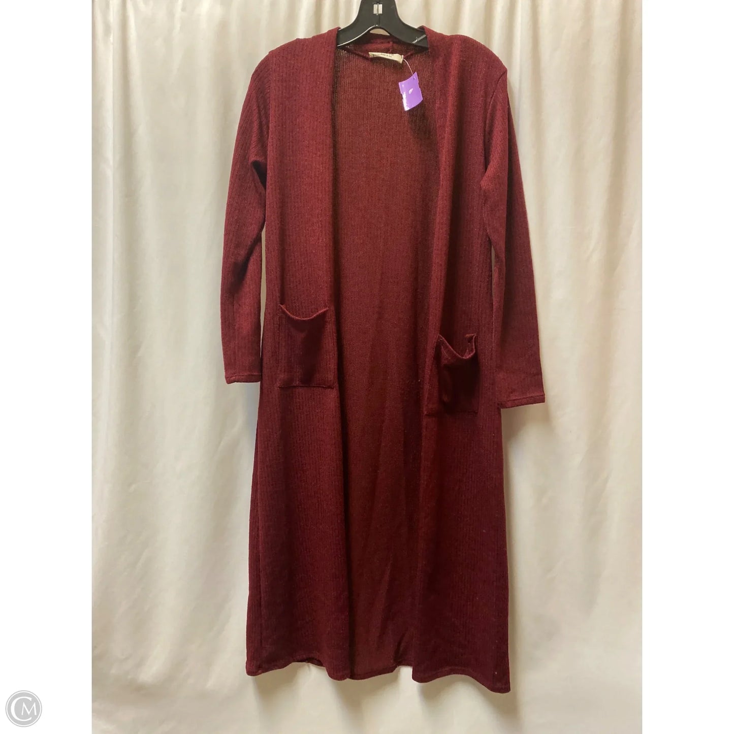 Cardigan By Jolie In Maroon, Size: Osfm