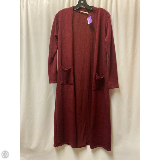 Cardigan By Jolie In Maroon, Size: Osfm