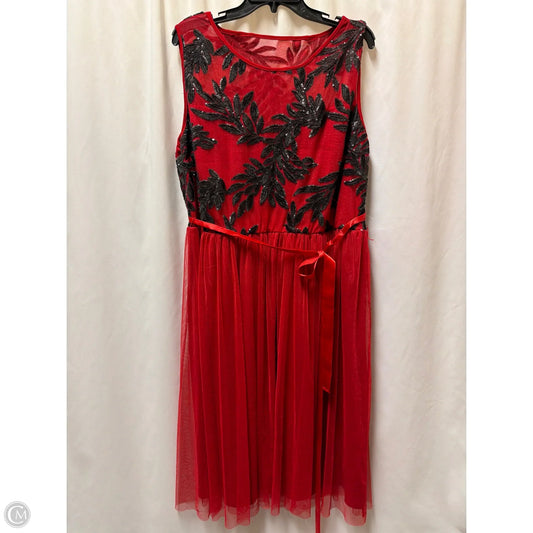 Dress Casual Midi By Clothes Mentor In Red, Size: 3x