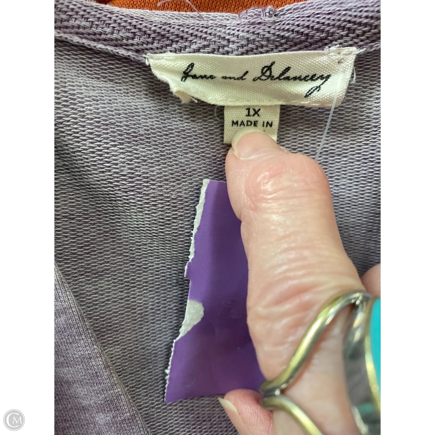 Top Long Sleeve By Jane And Delancey In Purple, Size: 1x