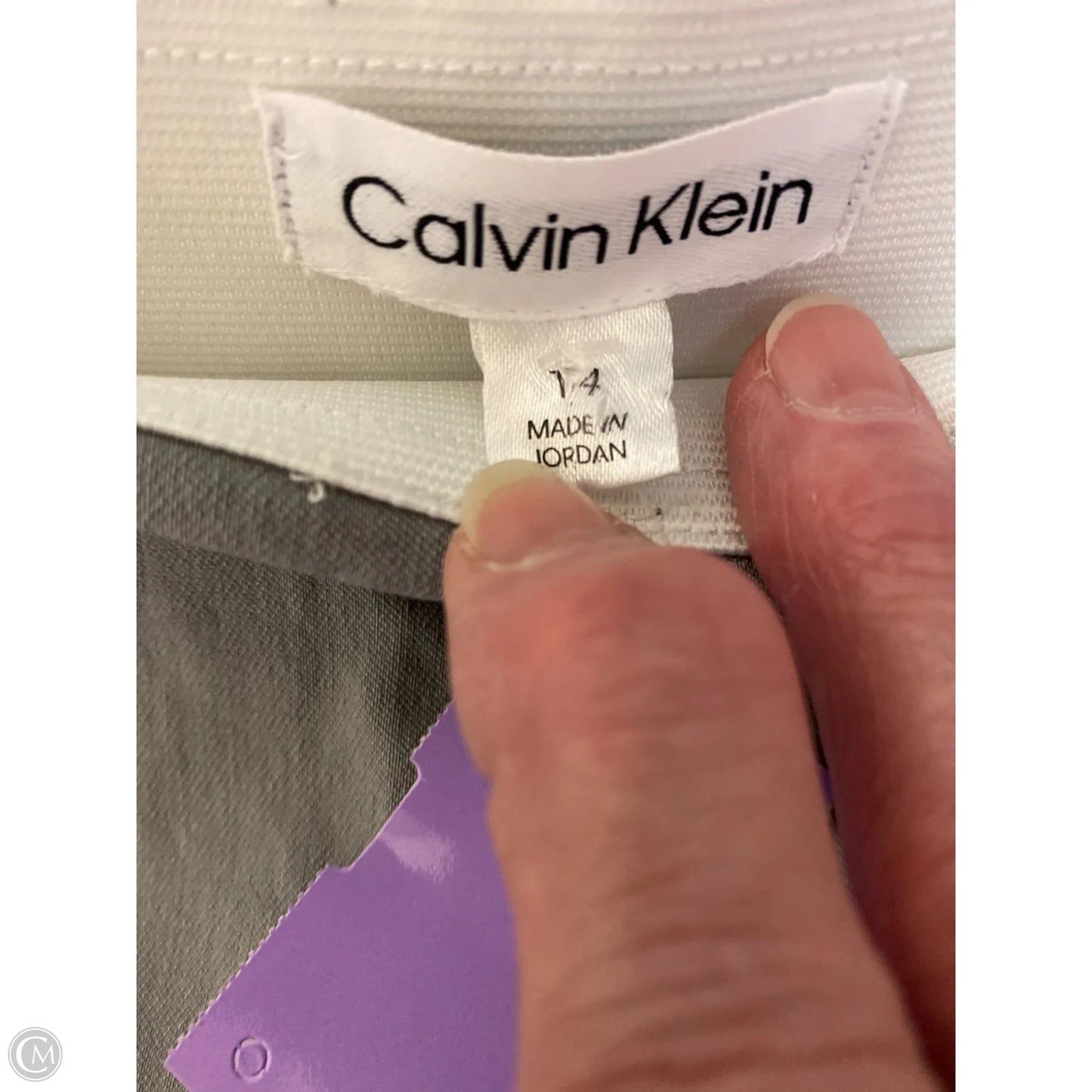 Pants Dress By Calvin Klein In Grey, Size: 14