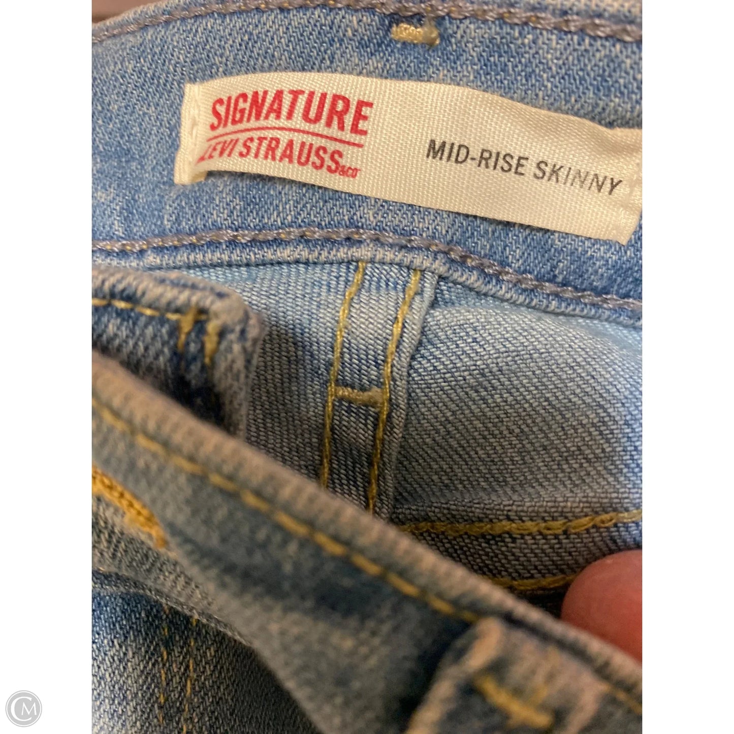 Jeans Skinny By Levis In Blue Denim, Size: 10