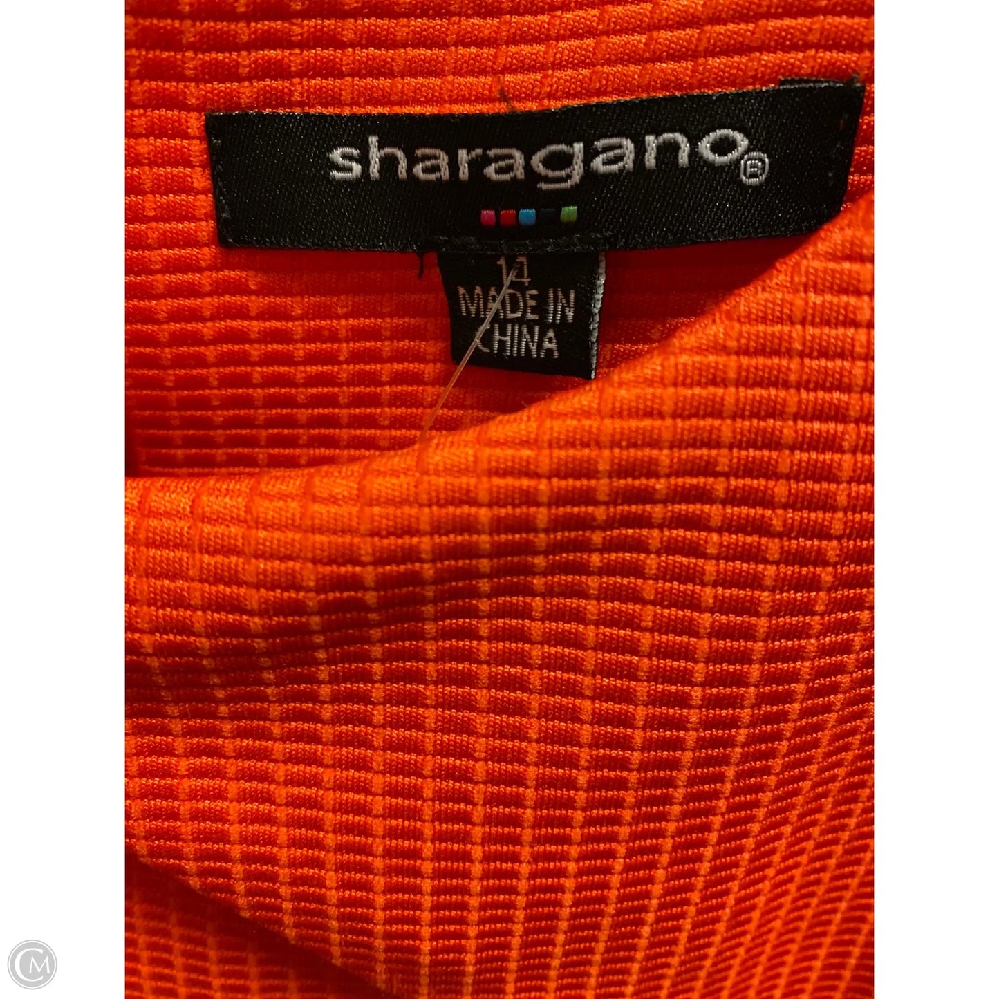 Dress Casual Midi By Sharagano In Orange, Size: L