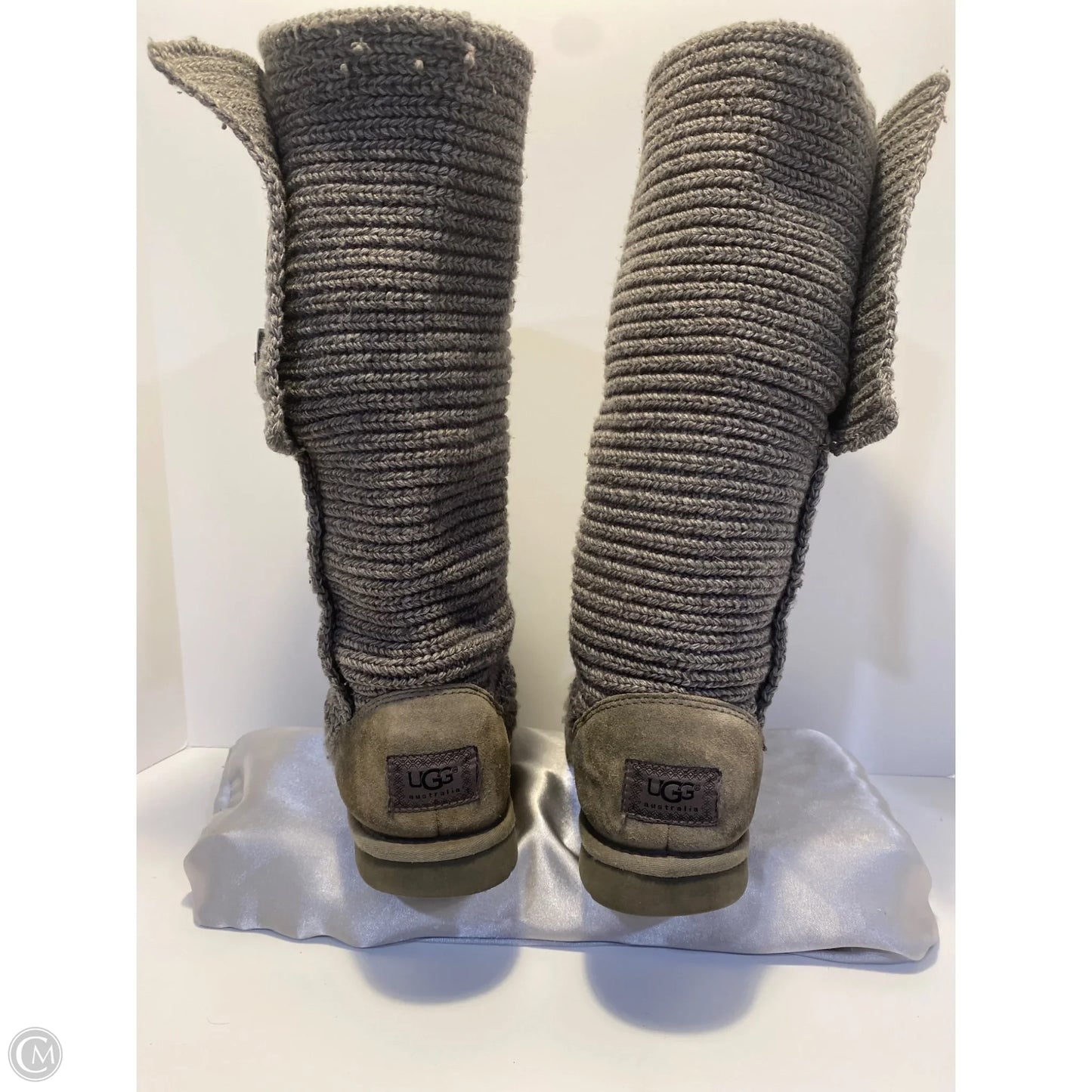 Boots Designer By Ugg In Grey, Size: 9