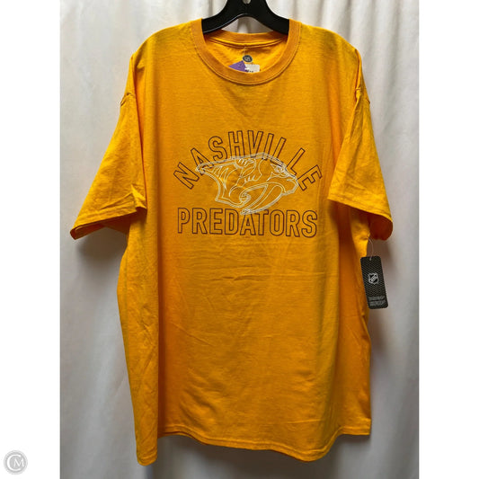 Top Short Sleeve By Nhl In Orange, Size: 2x