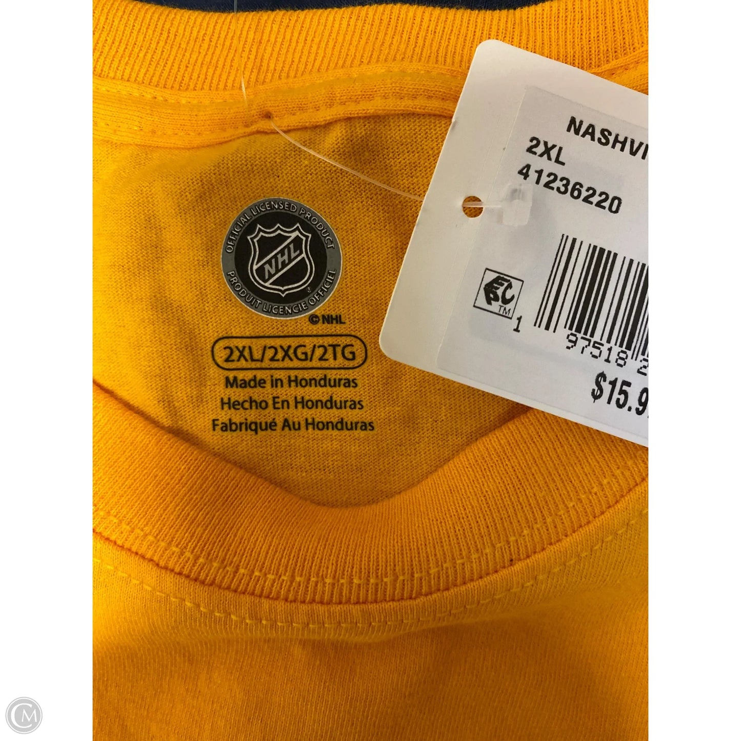 Top Short Sleeve By Nhl In Orange, Size: 2x