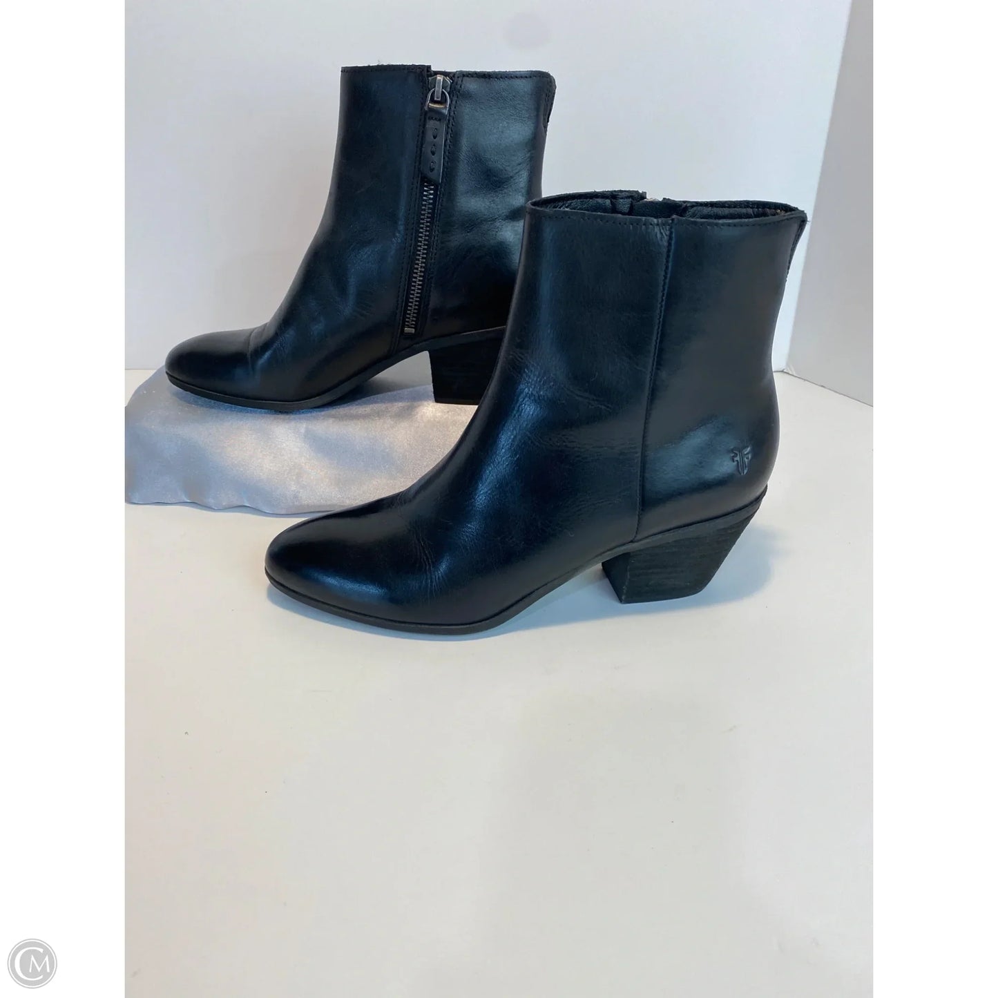 Boots Designer By Frye In Black, Size: 8