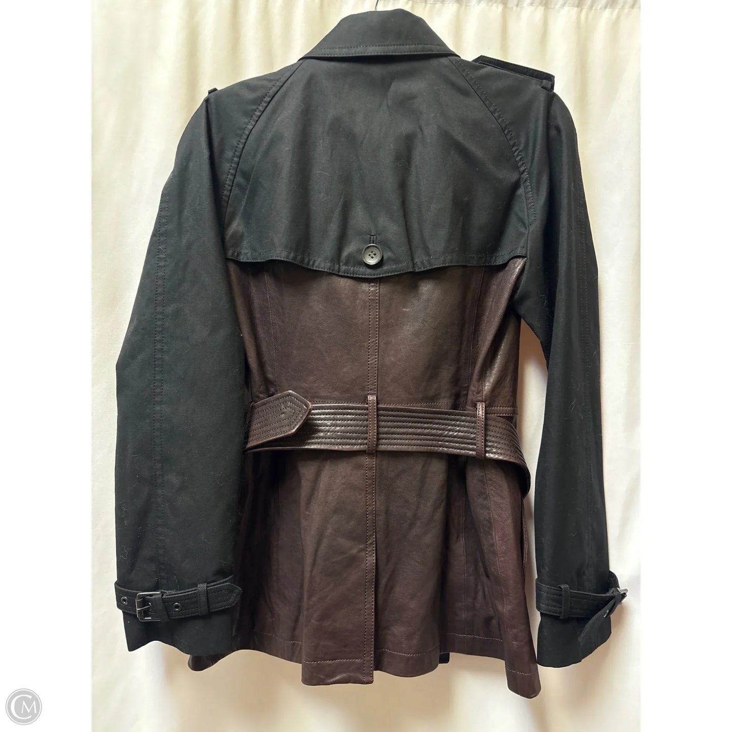 Jacket Designer By Coach In Black & Purple, Size: S