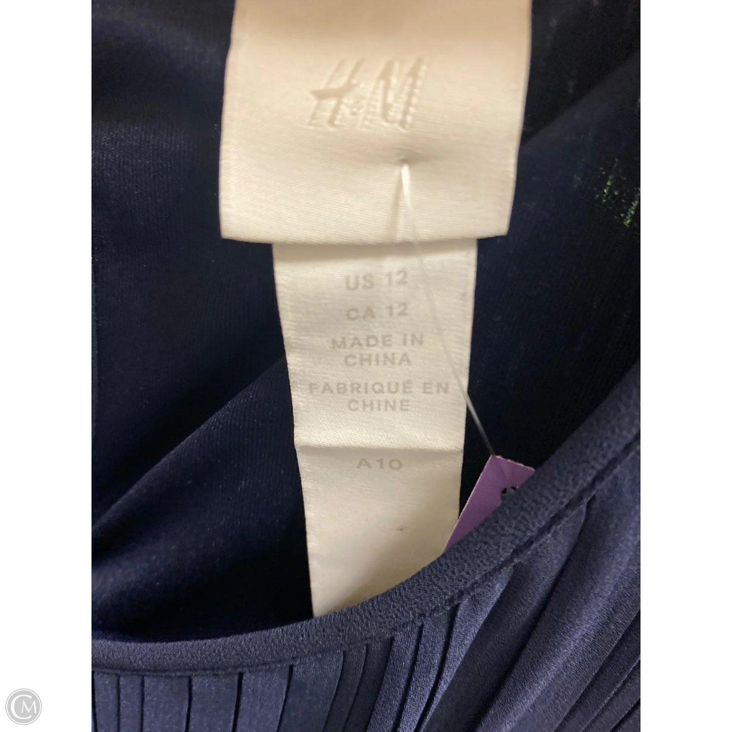 Dress Casual Midi By H&m In Navy, Size: L