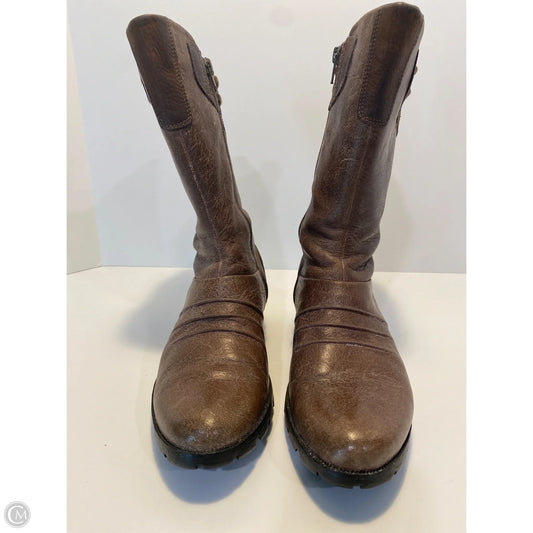 Boots Mid-calf Flats By Merrell In Brown, Size: 6.5