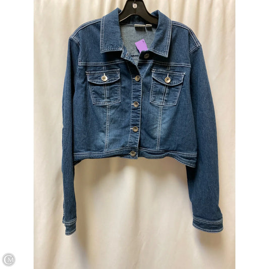 Jacket Denim By Cato In Blue Denim, Size: Xl