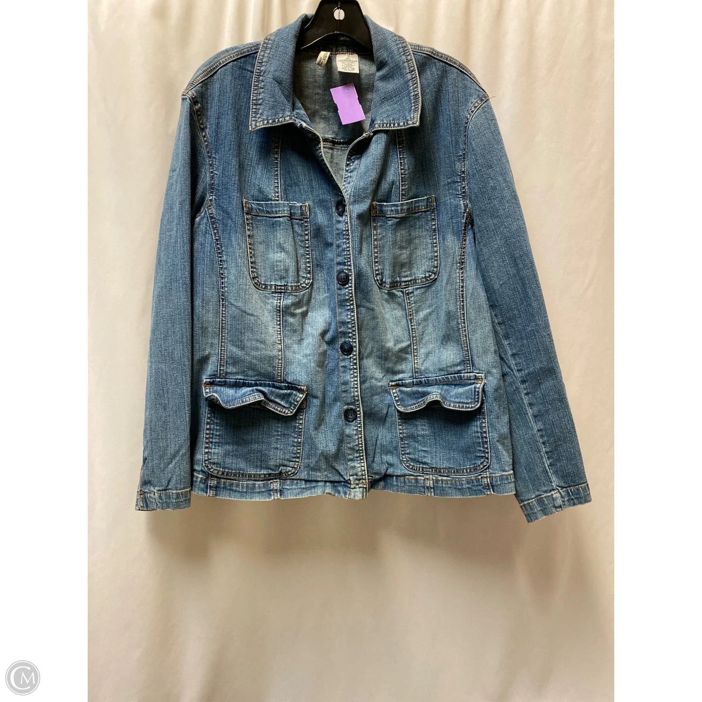 Jacket Denim By St Johns Bay In Blue Denim, Size: 2x