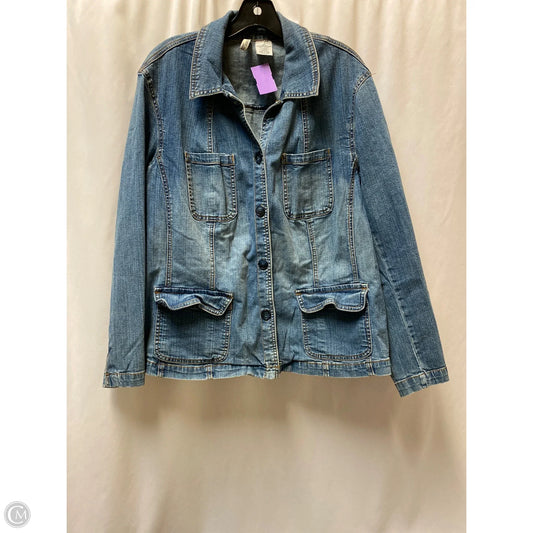 Jacket Denim By St Johns Bay In Blue Denim, Size: 2x